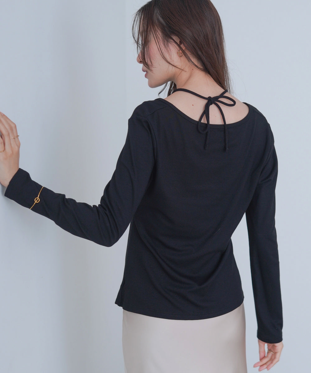 センターシャーリングカットソー