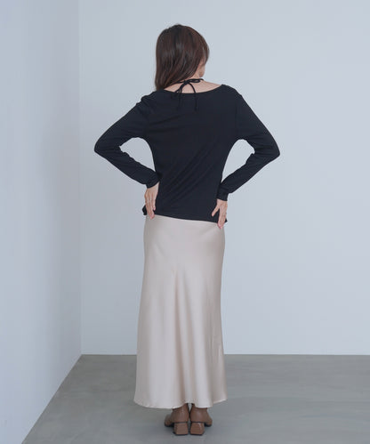 センターシャーリングカットソー