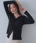 センターシャーリングカットソー