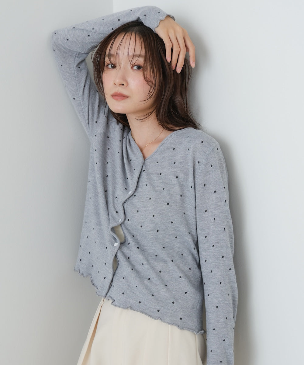 ドットメローカーディガン