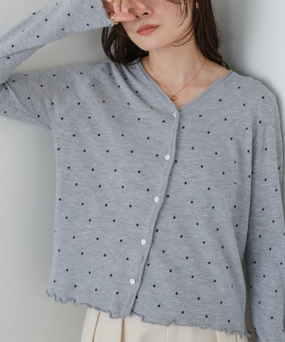 ドットメローカーディガン