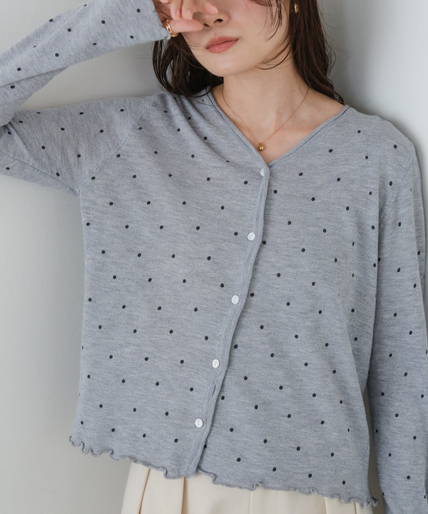 ドットメローカーディガン
