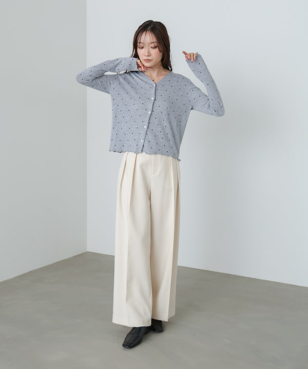 ドットメローカーディガン