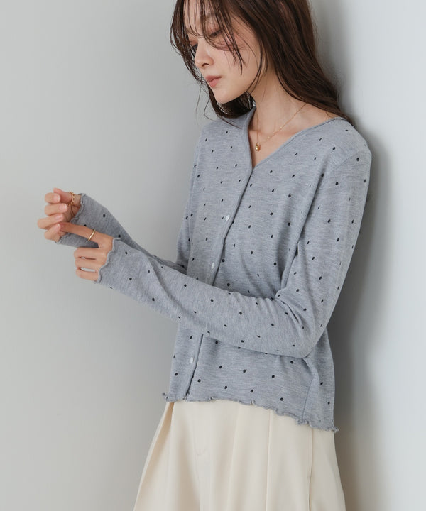 ドットメローカーディガン