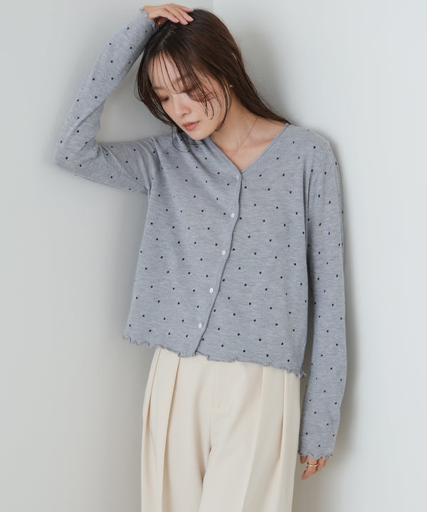 ドットメローカーディガン