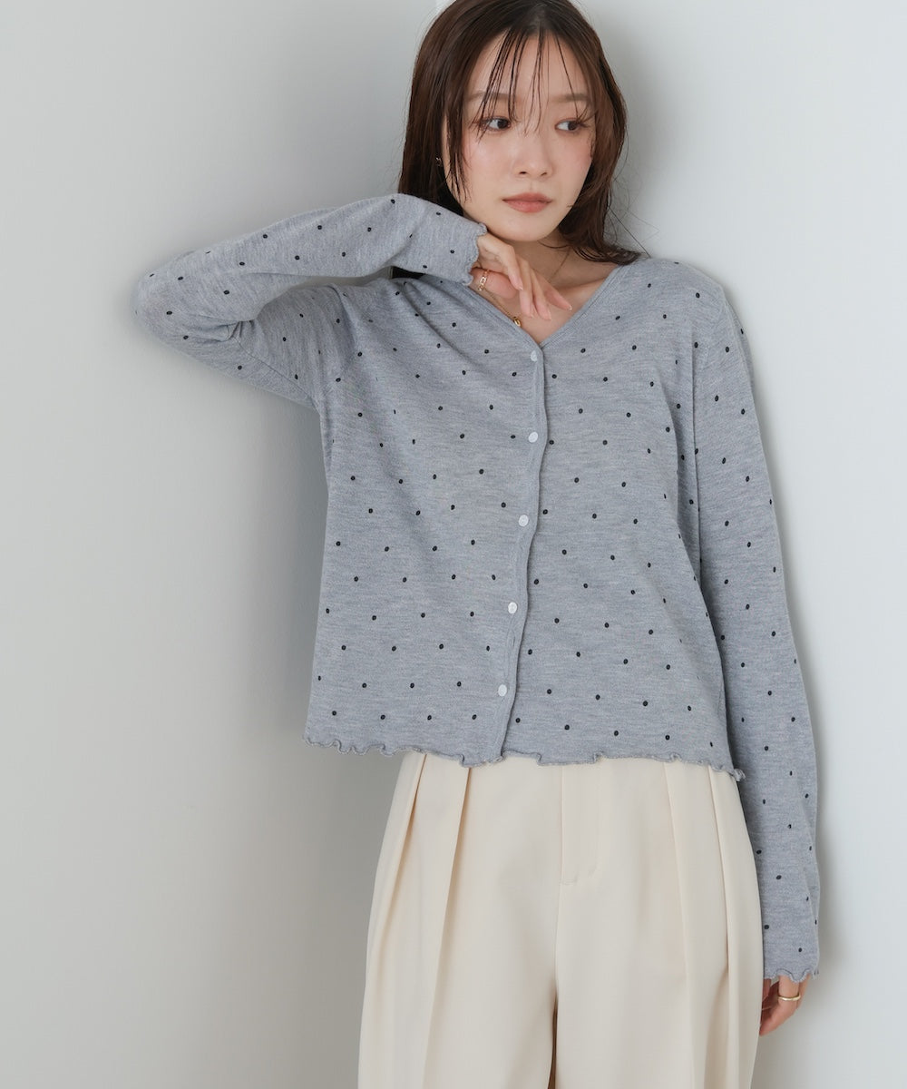 ドットメローカーディガン