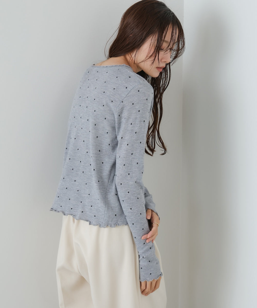 ドットメローカーディガン