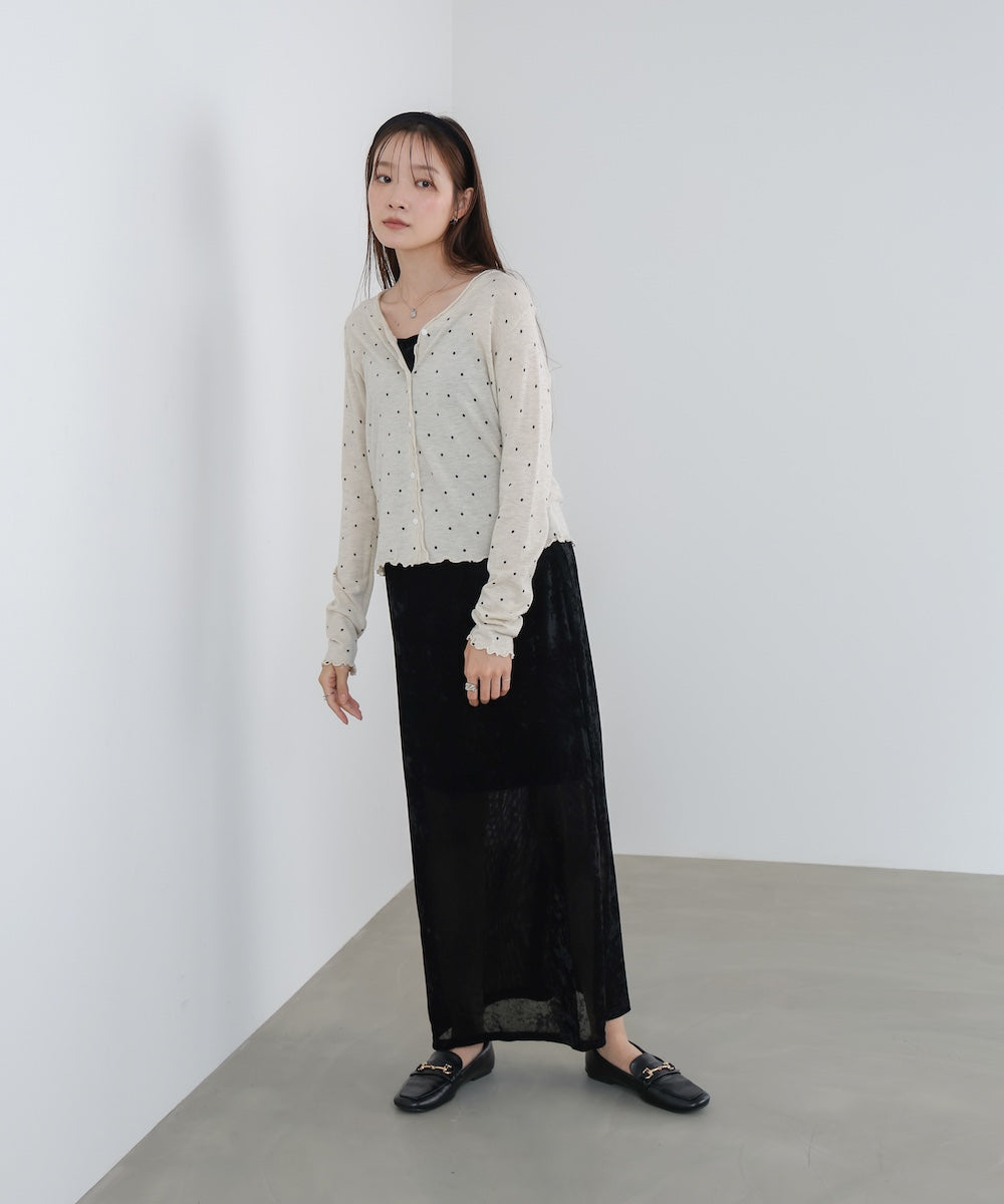 ドットメローカーディガン