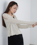 ドットメローカーディガン