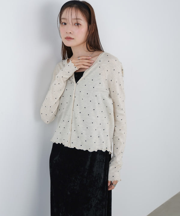 ドットメローカーディガン