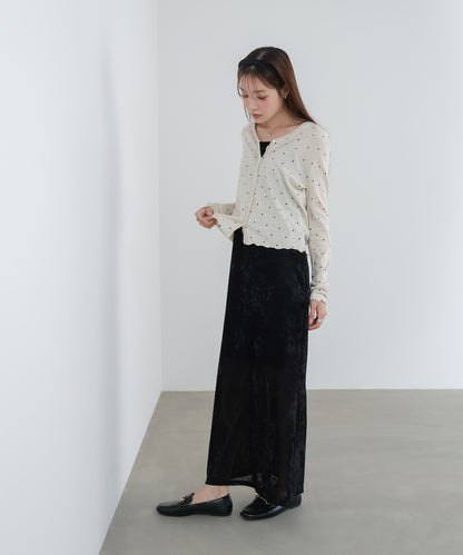 ドットメローカーディガン