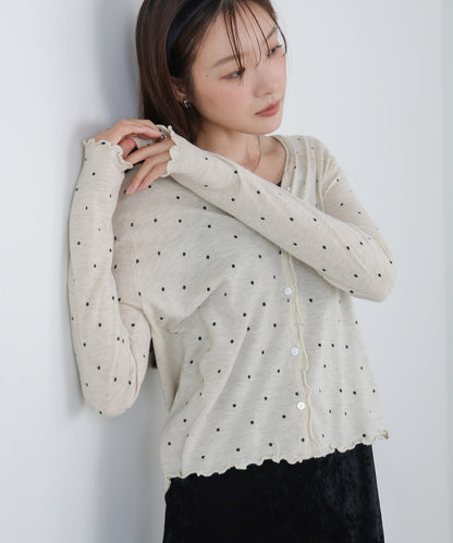 ドットメローカーディガン