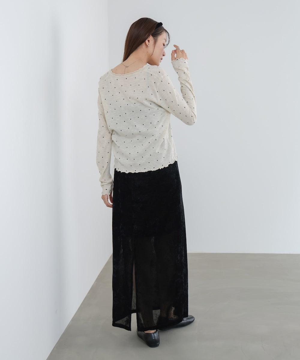 ドットメローカーディガン