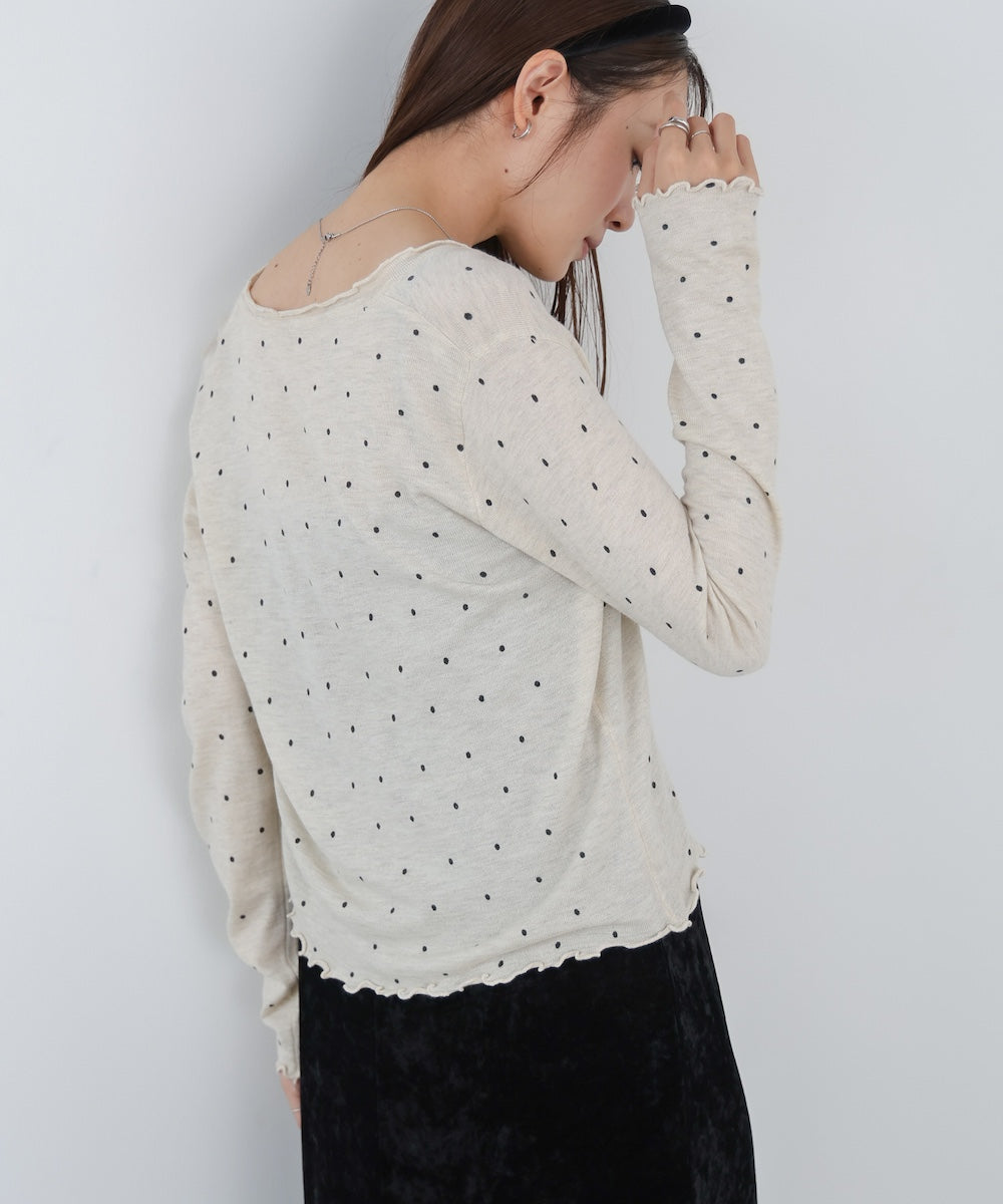 ドットメローカーディガン
