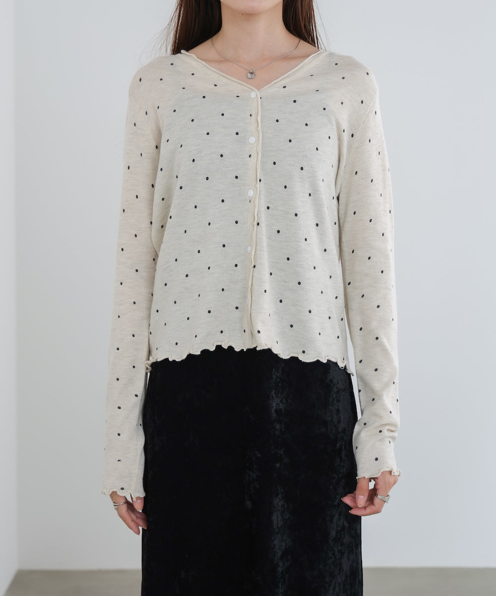 ドットメローカーディガン