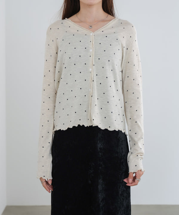 ドットメローカーディガン