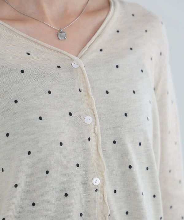 ドットメローカーディガン