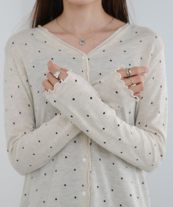 ドットメローカーディガン