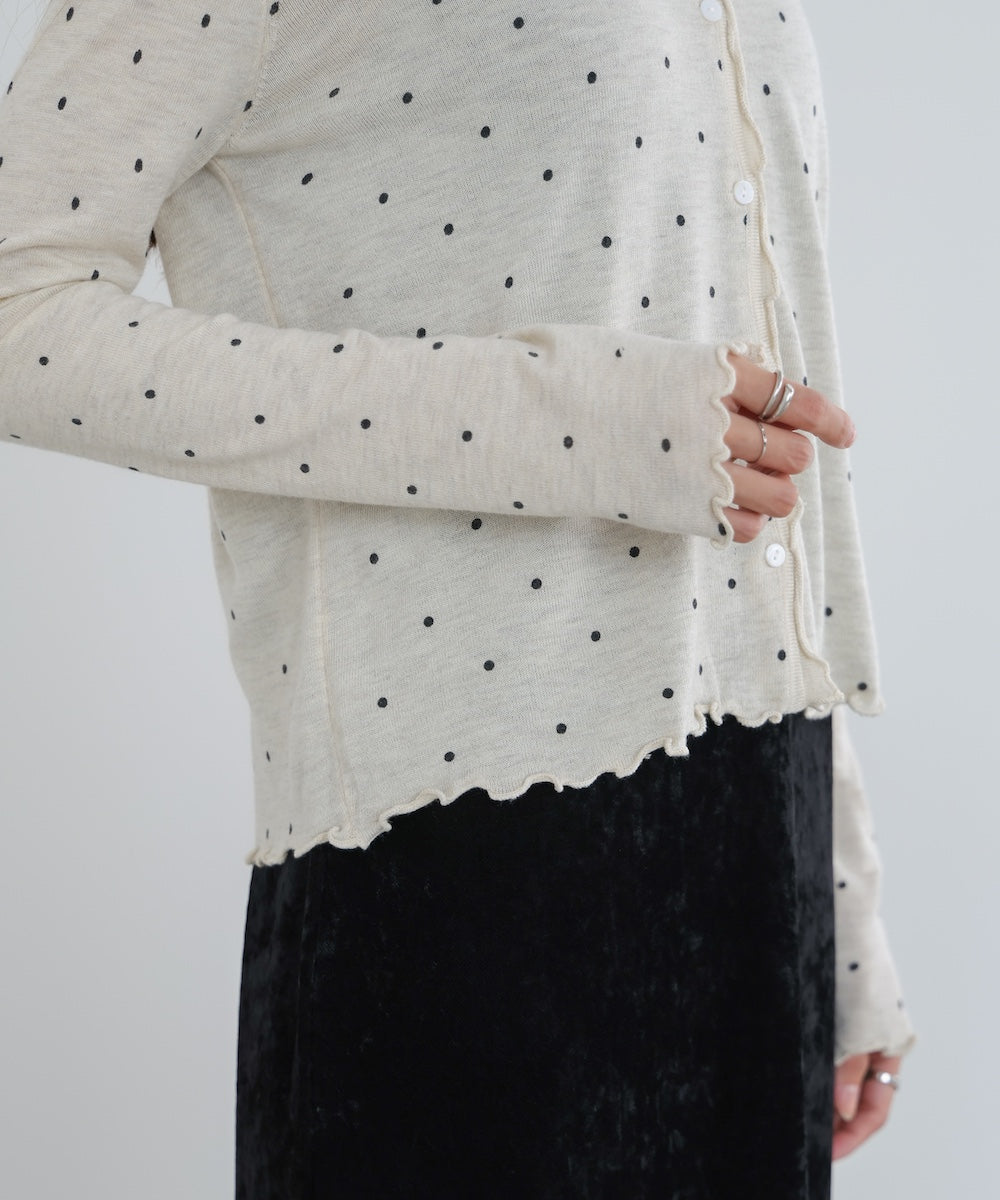 ドットメローカーディガン