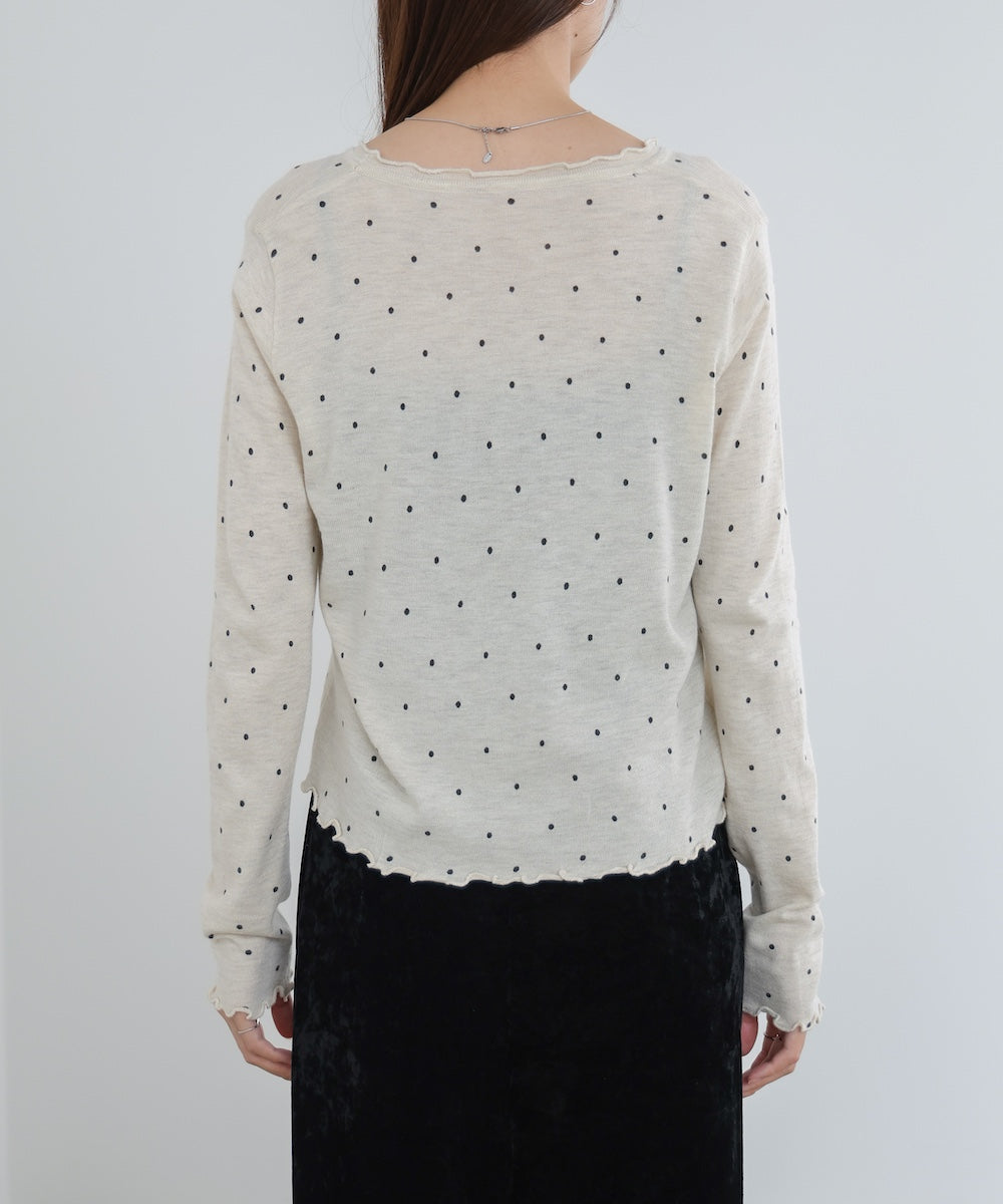 ドットメローカーディガン