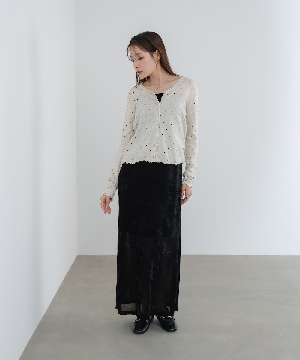 ドットメローカーディガン