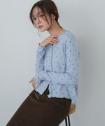 ドットメローカーディガン