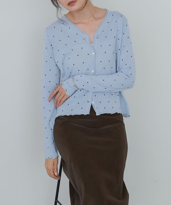 ドットメローカーディガン