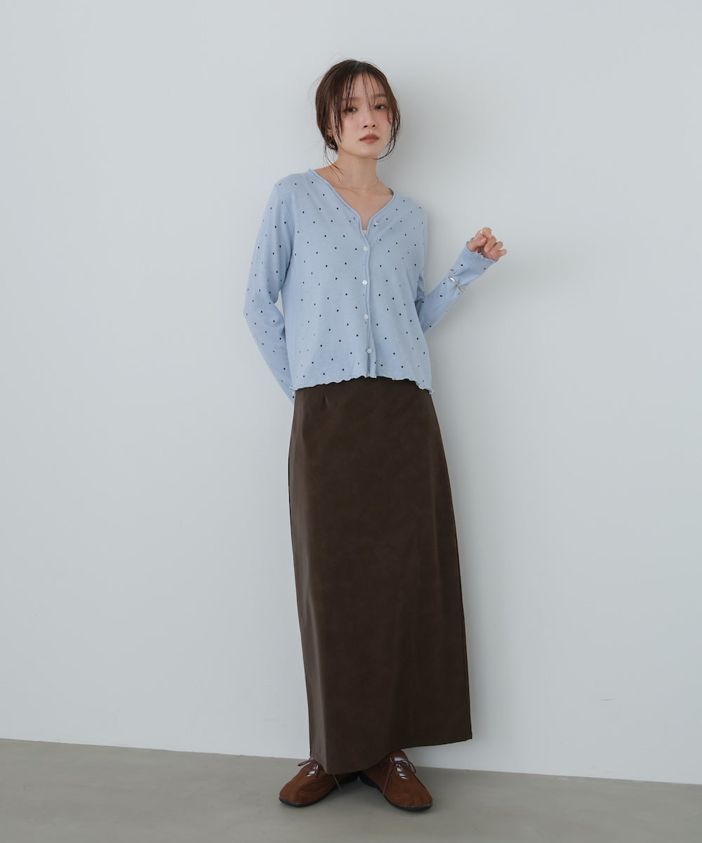 ドットメローカーディガン