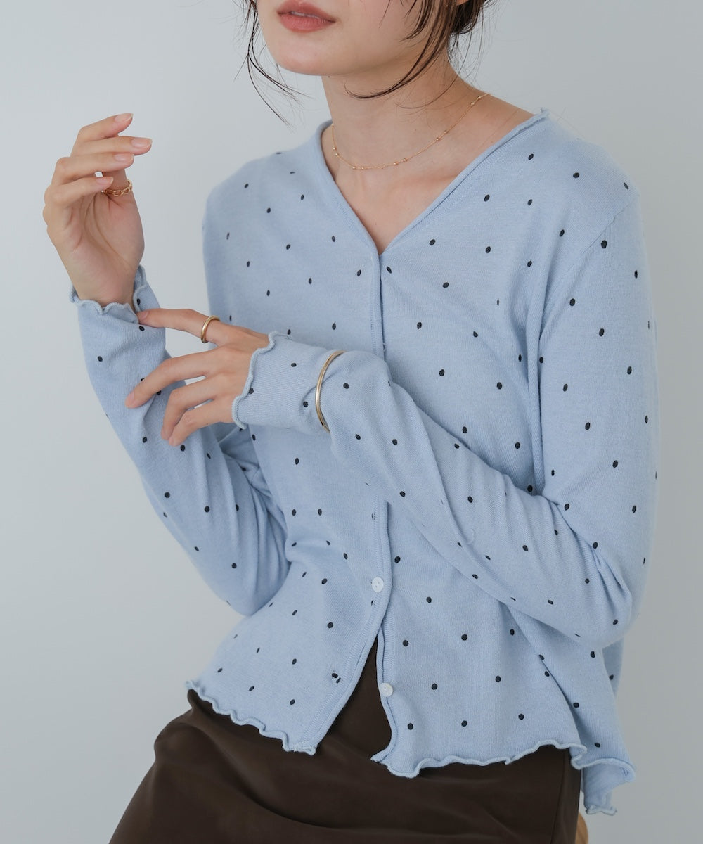 ドットメローカーディガン