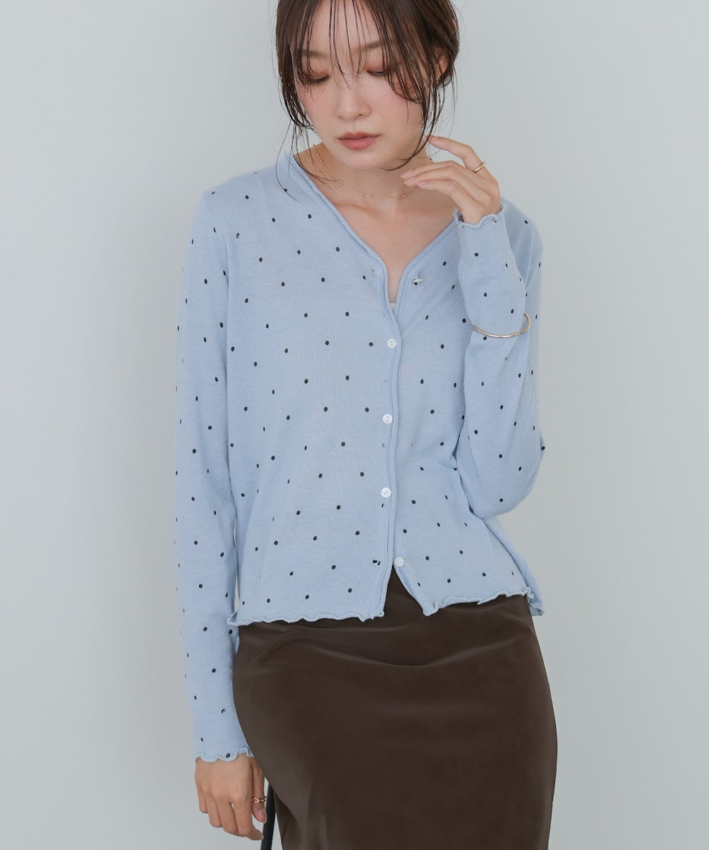 ドットメローカーディガン