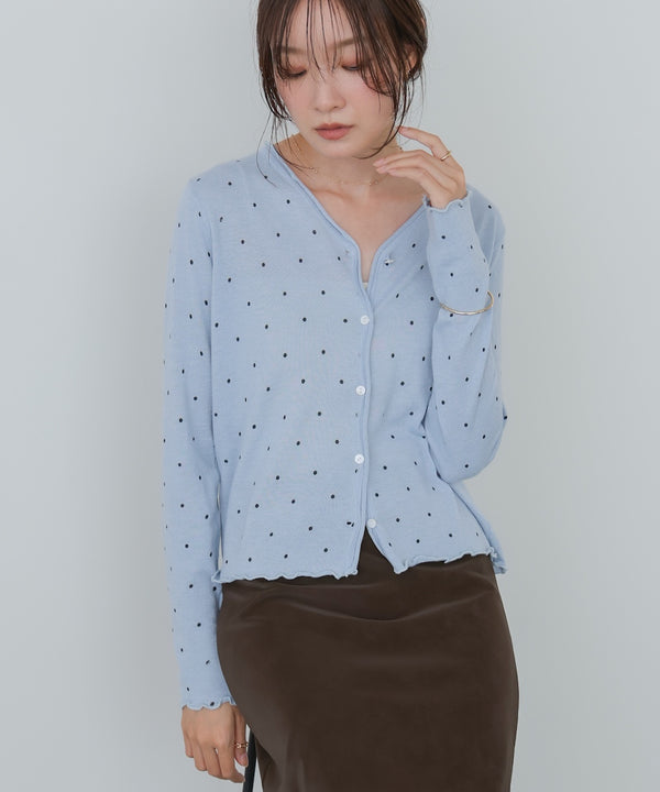 ドットメローカーディガン