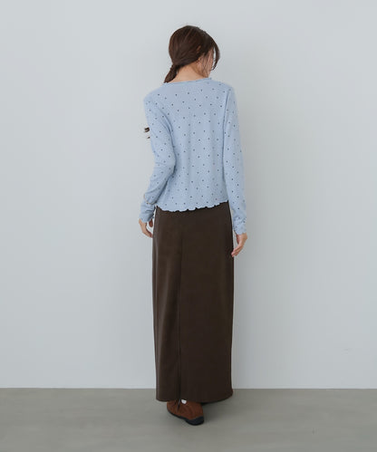 ドットメローカーディガン