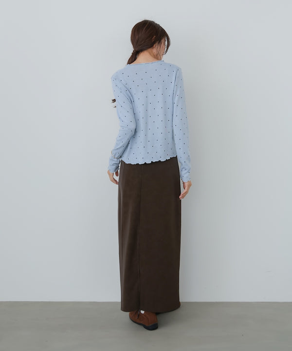 ドットメローカーディガン