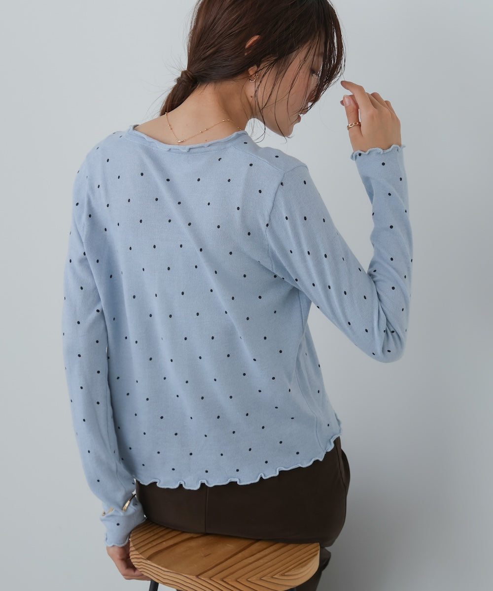 ドットメローカーディガン