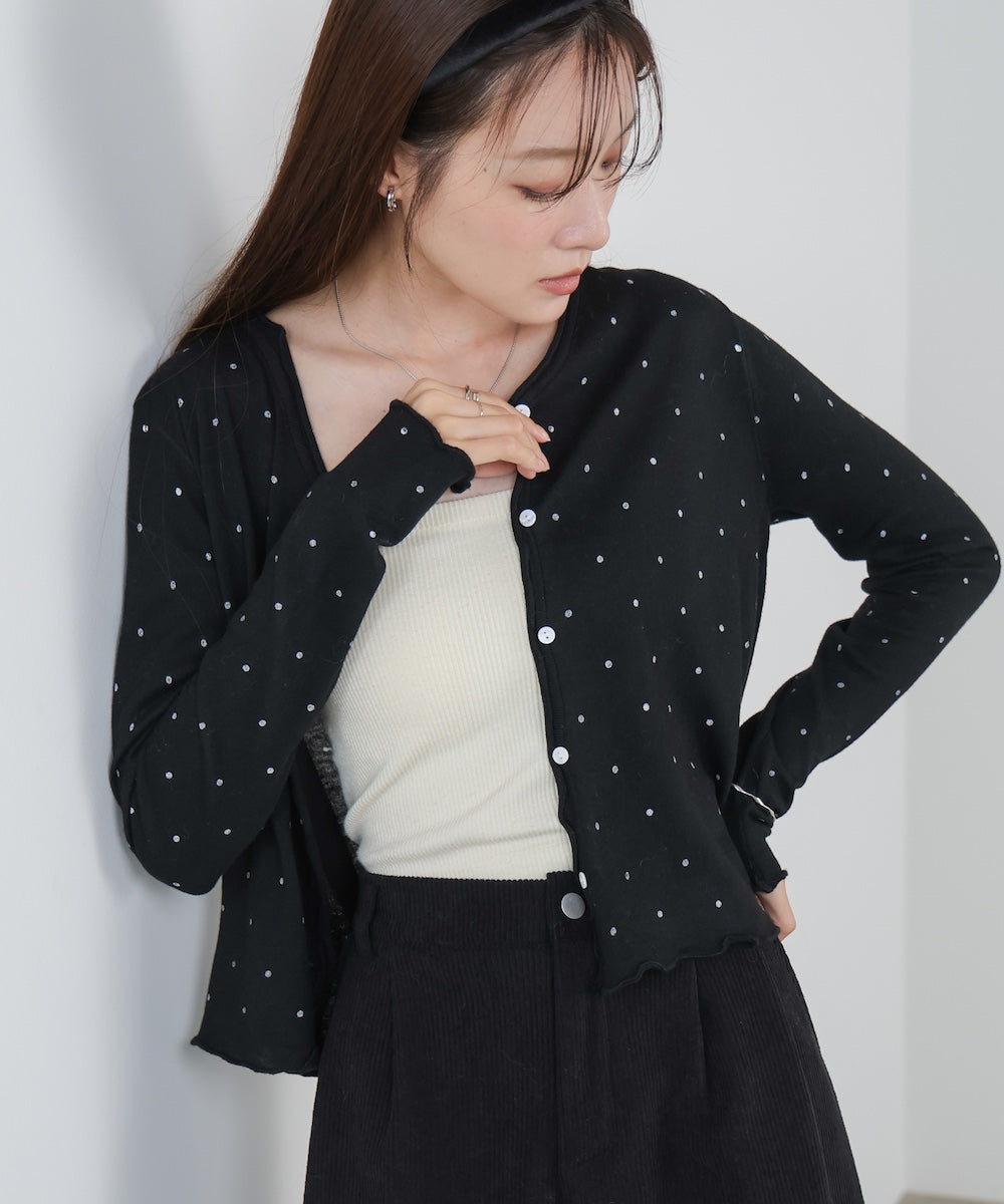 ドットメローカーディガン