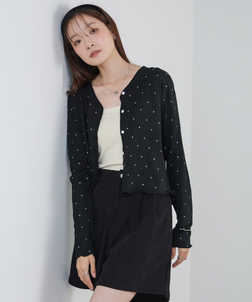 ドットメローカーディガン