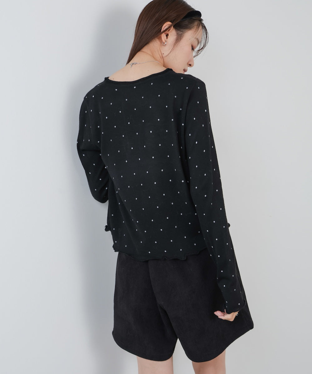 ドットメローカーディガン