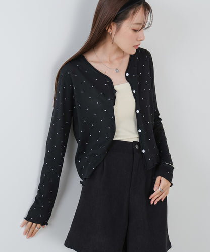 ドットメローカーディガン