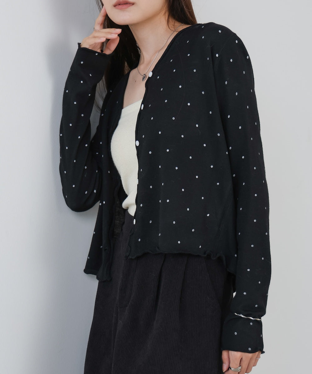 ドットメローカーディガン