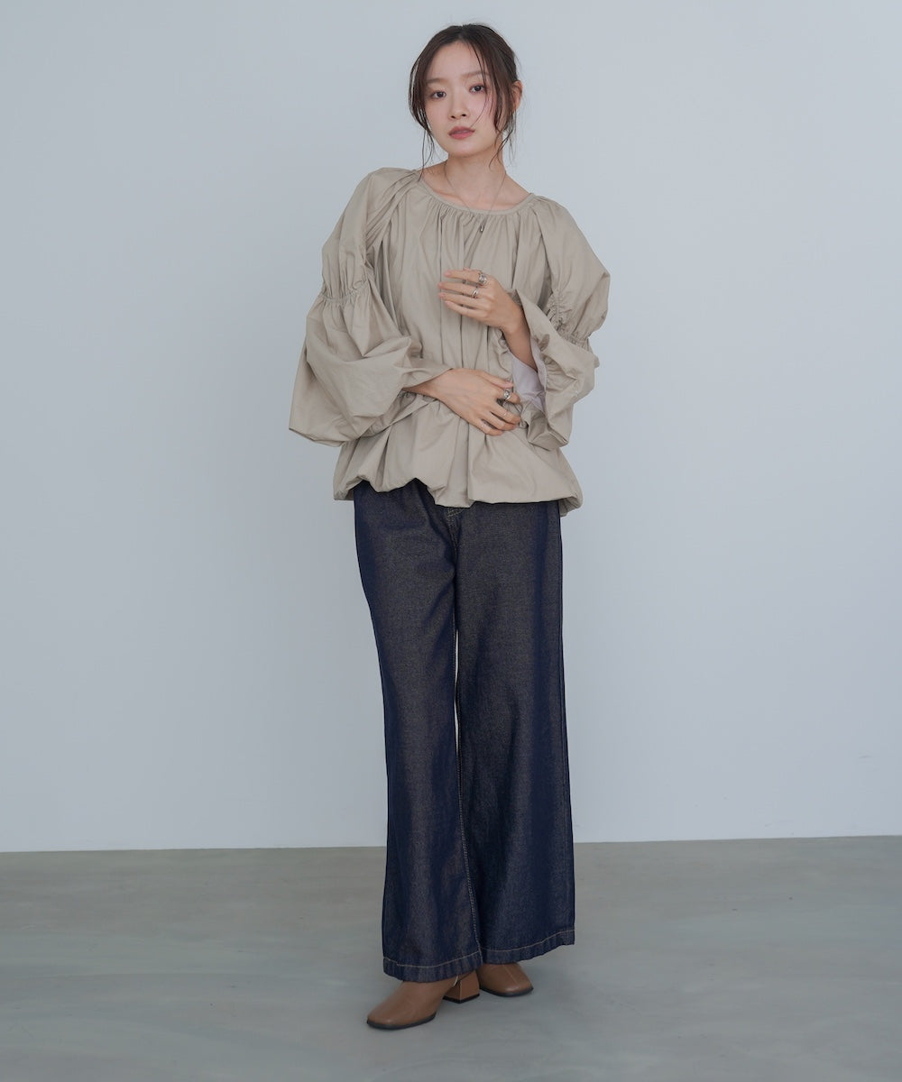 バルーンギャザーブラウス