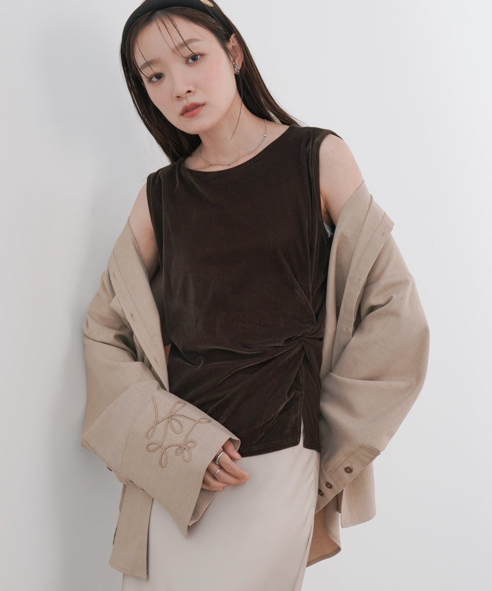 ベロアタンクトップ