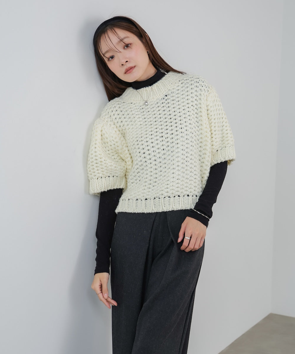 半袖ハンドニット