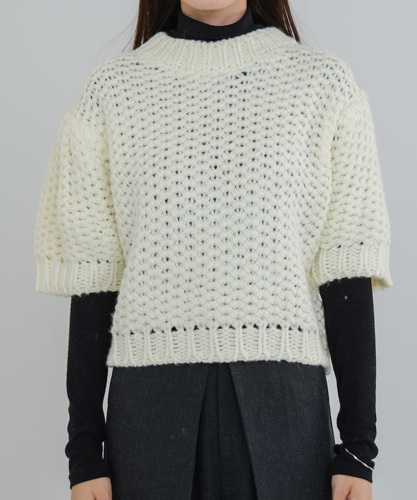 半袖ハンドニット