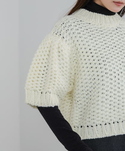 半袖ハンドニット