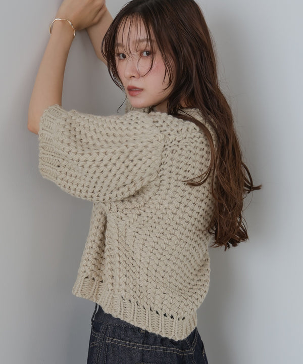 半袖ハンドニット