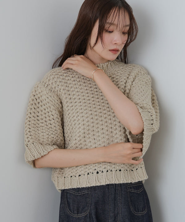 半袖ハンドニット