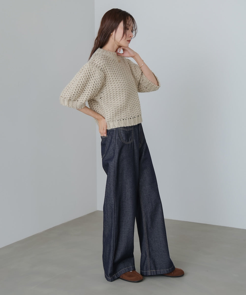 半袖ハンドニット