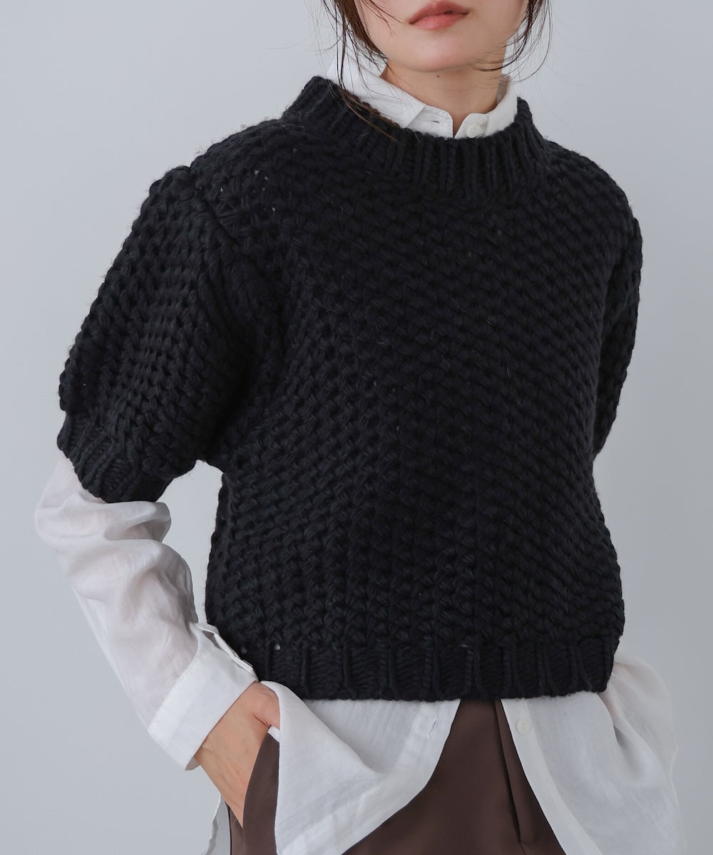 半袖ハンドニット