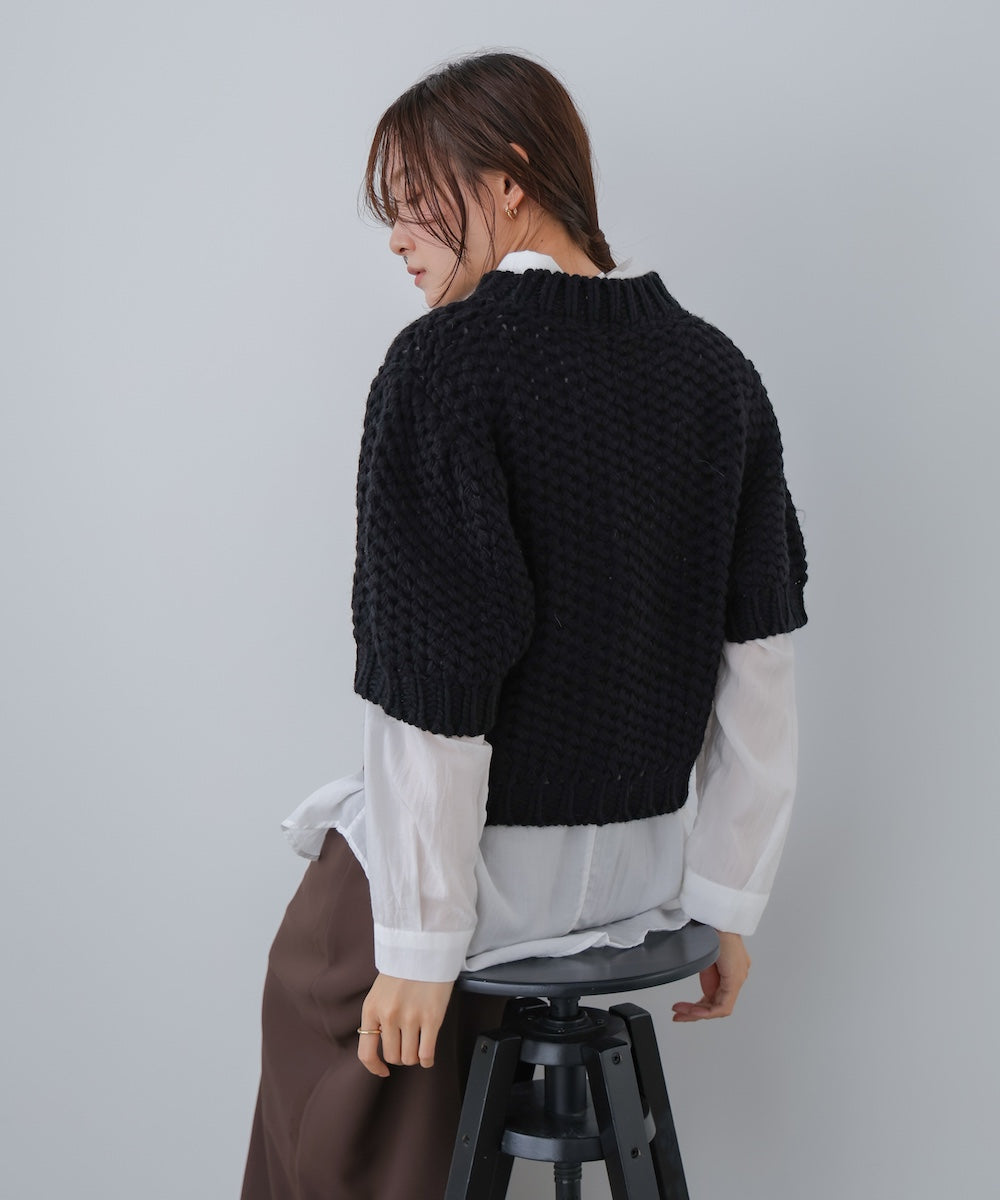 半袖ハンドニット