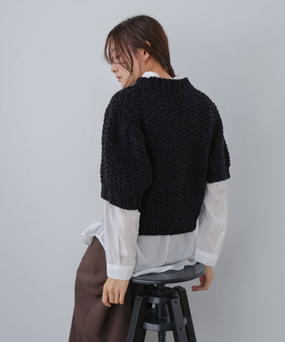 半袖ハンドニット